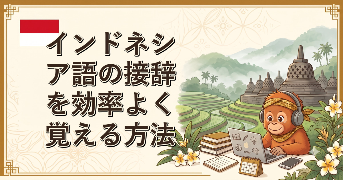 インドネシア語の接辞を効率よく覚える方法