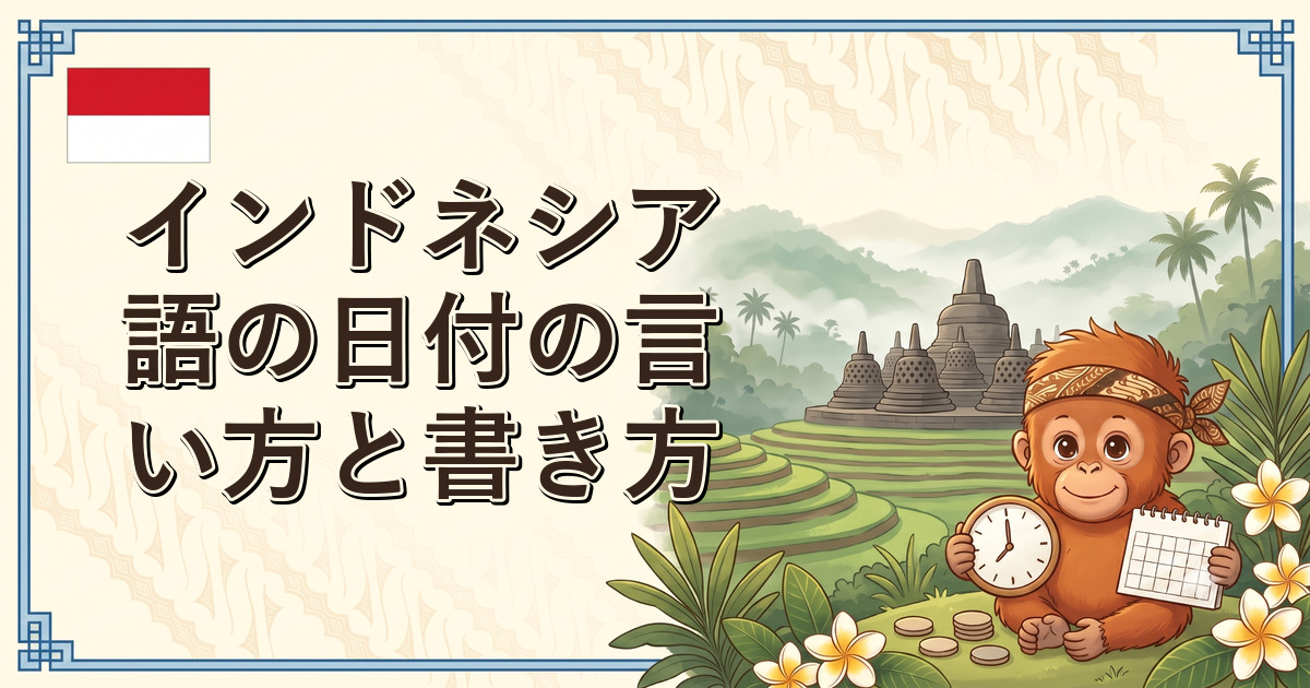 インドネシア語の日付の言い方と書き方